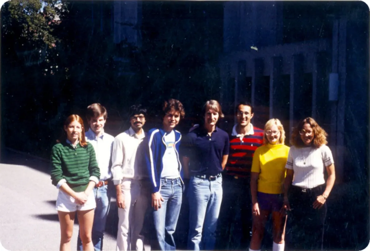 Jorgensen group photo, Purdue, 1980
