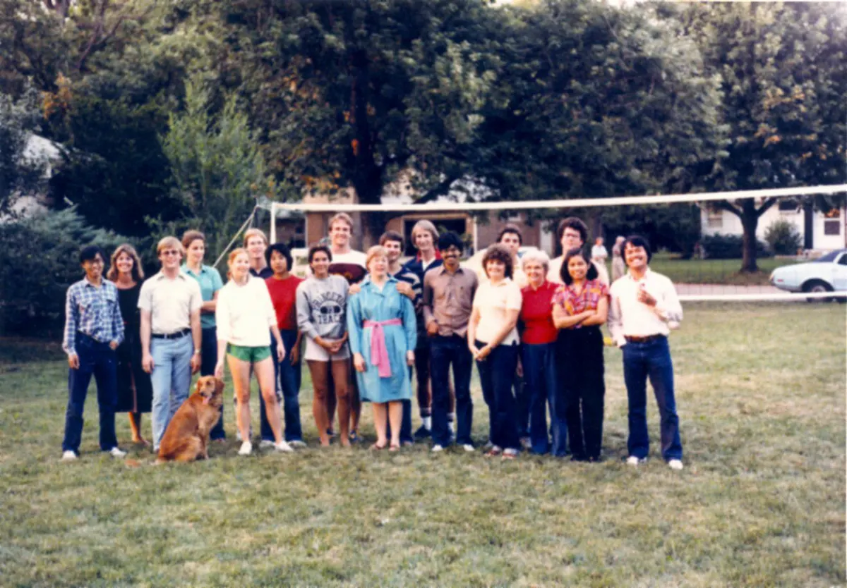 Jorgensen group photo, Purdue, 1984