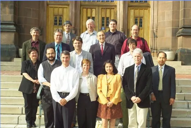 Bill Jorgensen with colleagues at the 2005 symposium &ldquo;30 Years in the Trenches&rdquo;, Sterling Chemistry Laboratory, Yale