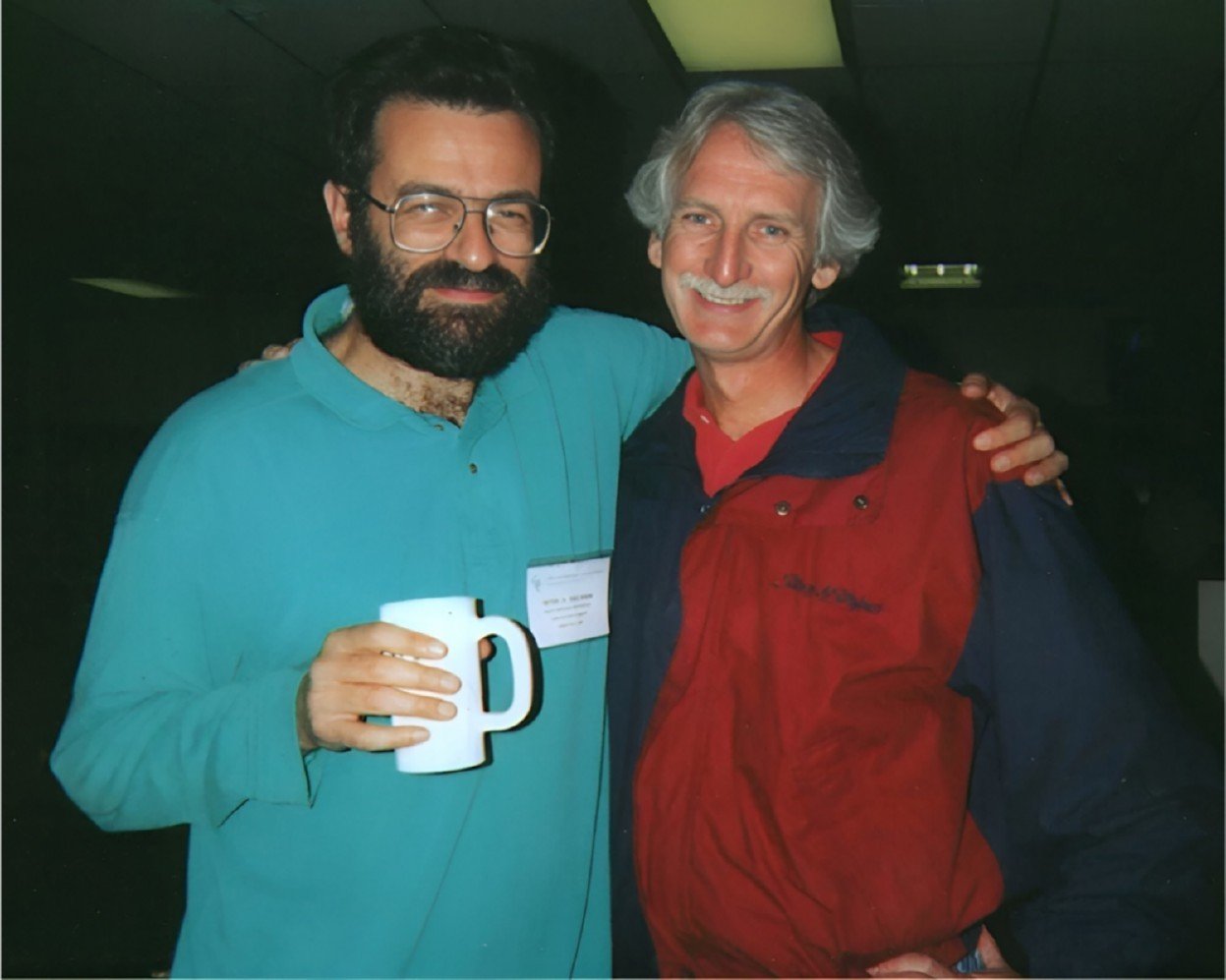 Peter Kollman and William Jorgensen at the 1996 Computational Chemistry Gordon Research Conference